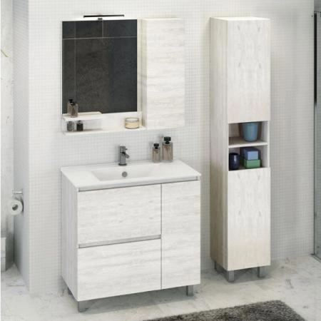 Шкаф-колонна Comforty Верона-35-Н дуб белый