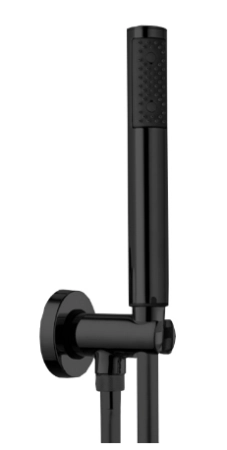 Bossini C12 - Zen ручной душ:держатель с шланговым подсоединением, душевая лейка, шланг (A00158), цвет черный матовый