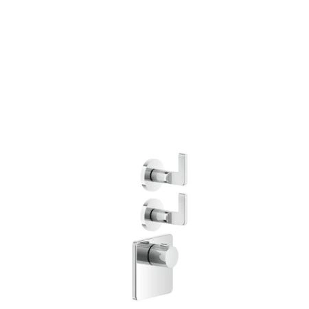 Gessi Inciso Встраиваемый термостатический смеситель на 2 источника, резьба 3/4", внешняя часть, цвет: хром