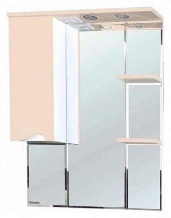 Зеркало-шкаф Bellezza Эйфория 80 L с подсветкой бежевый