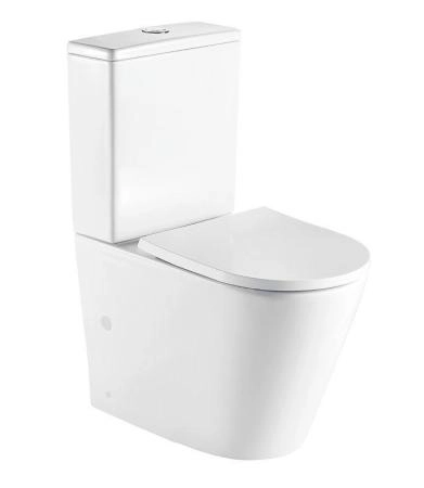 Унитаз Ceramalux 2179-1 напольный безбодковый с бачком сиденье микролифт, белый