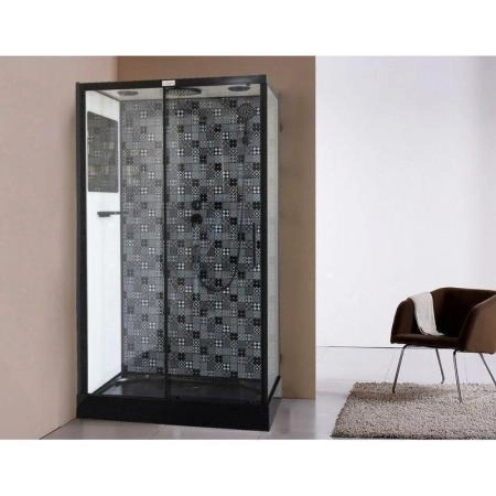 Душевая кабина Esbano 110x80 профиль Черный стекло прозрачное ESKBB1180CKR