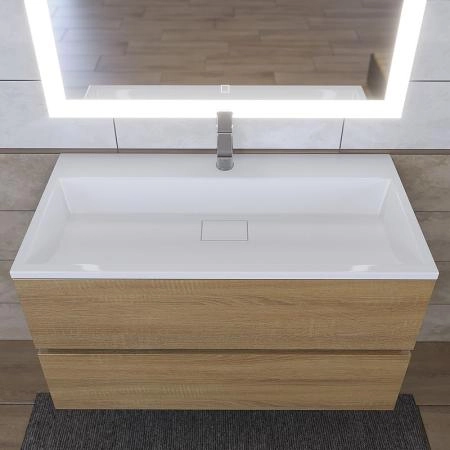 Раковина для ванной Uperwood Barsa 90 см, белая глянцевая