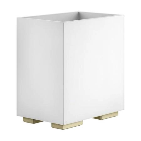 Gessi Inverso Accessories Корзина для мусора, цвет: белый/Brass Brushed PVD