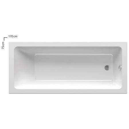 Ravak 10° Slim Ванна 170х75см, встраиваемая, цвет: белый