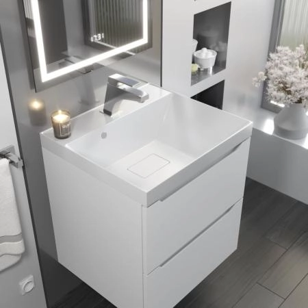 Тумба под раковину для ванной Uperwood Tanos NEW 50 см, подвесная, белая