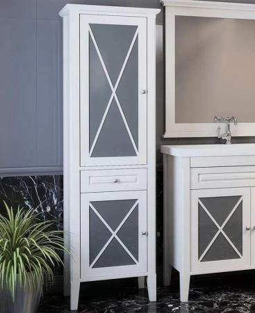 Пенал Opadiris Палермо-L 525х1670х356 мм цвет белый напольный левый