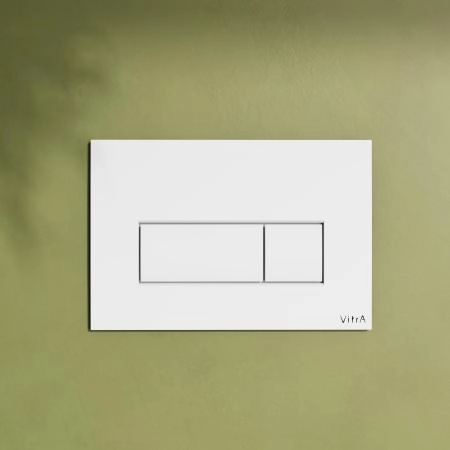 Кнопка смыва для инсталляции VitrA Root Square  740-2300 глянцевая белая двойный смыв