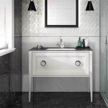 Тумба Kerama Marazzi PLAZA CLASSIC ПЛАЗА КЛАССИК PL.CN.100.1\WHT.M напольная 1 ящик 100, белая матовая