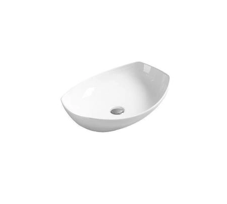 Раковина SantiLine SL-1027 56x39,5 на столешницу керамическая Белый