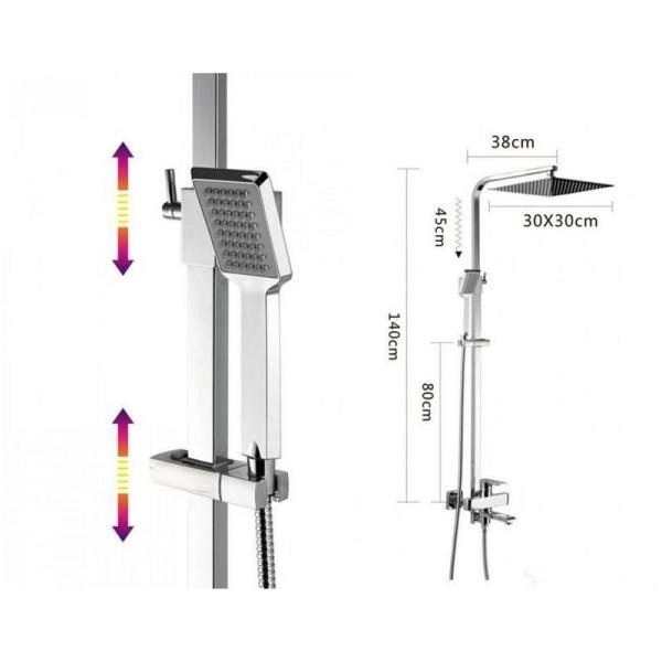 Душевая система Frap F2415-2 хром