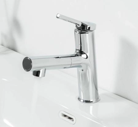 Смеситель для раковины Gappo G1052-70 с выдвижным изливом хром