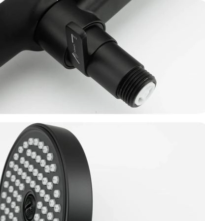 Смеситель для ванны Gappo G2203-6 чёрный/хром