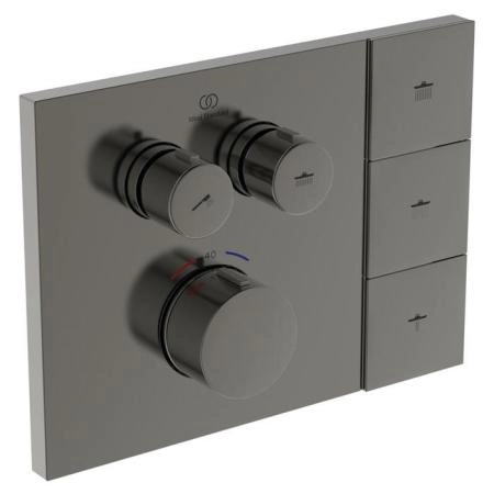 Ideal Standard Ceratherm Navigo Solos Смеситель для душа, встраиваемый, термостатический, цвет: PVD Magnetic Grey (Магнит)