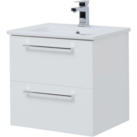 Тумба Dreja GIO 60 см под умывальник белый глянец, подвесная