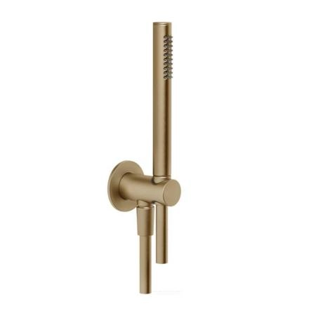 Gessi Anello Душевой гарнитур с держателем, подводом воды, ручным душем и шлангом 150см., цвет: Warm Bronze Br. PVD