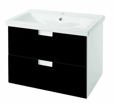 Тумба под раковину Bellezza Пегас 70 подвесная с 2 ящ. черная