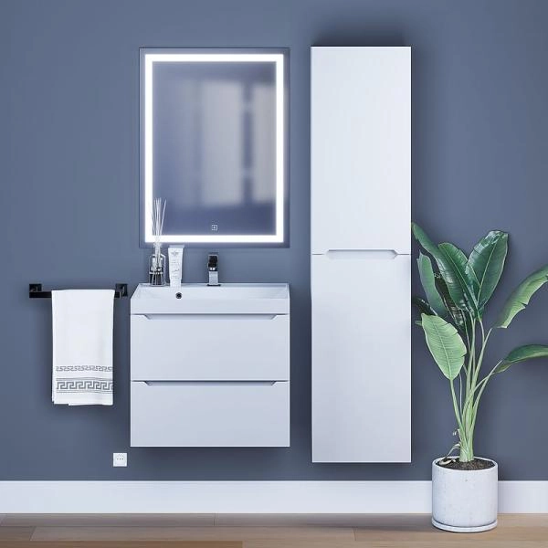 Шкаф-пенал для ванной Uperwood Tanos 33*27*150 см, подвесной, белый матовый, левый