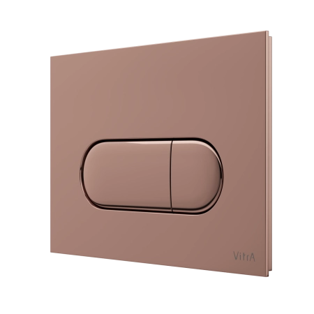 Кнопка смыва для инсталляции VitrA Root Round  740-2240 мягкая медь глянец двойный смыв