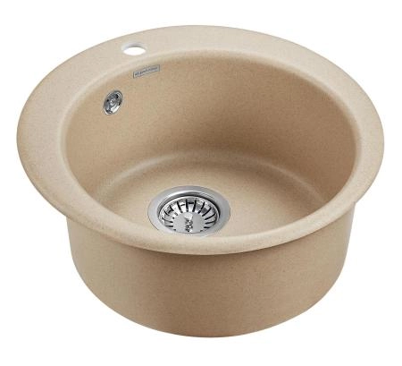 Мойка для кухни Paulmark GELEGEN, PM404800-QU, кварц, D475 мм