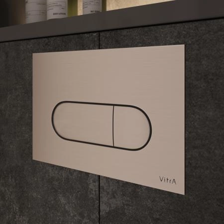 Кнопка смыва для инсталляции VitrA Root Round  740-2295 брашированный никель двойный смыв