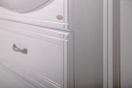 Тумба под раковину ASB-Woodline Берта 85 патина серебро