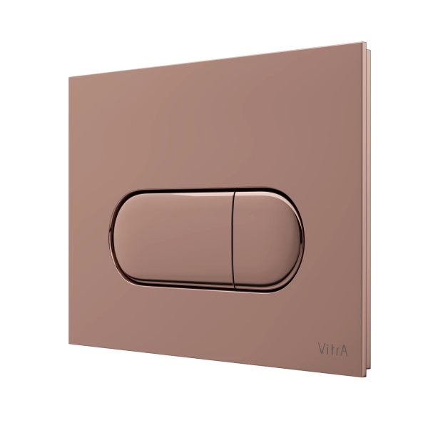 Кнопка смыва для инсталляции VitrA Root Round  740-2240 мягкая медь глянец двойный смыв
