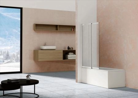Шторка на ванну Vincea VSB-1E100CL, 1000*1450, хром, стекло прозрачное