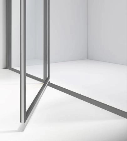 Душевая дверь Vincea Slim 8mm VDP-4SL120CLGM, вороненая сталь, стекло прозрачное