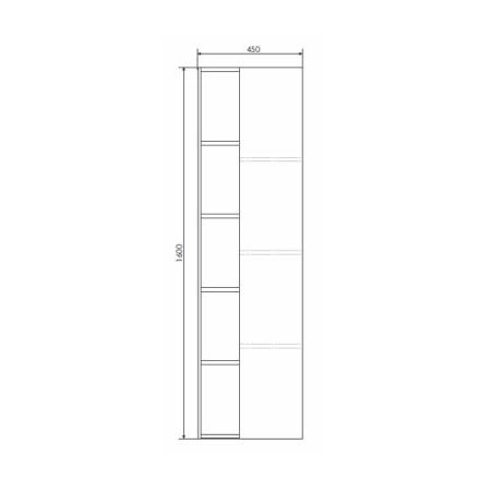 Шкаф-колонна Comforty Прага-45 дуб белый