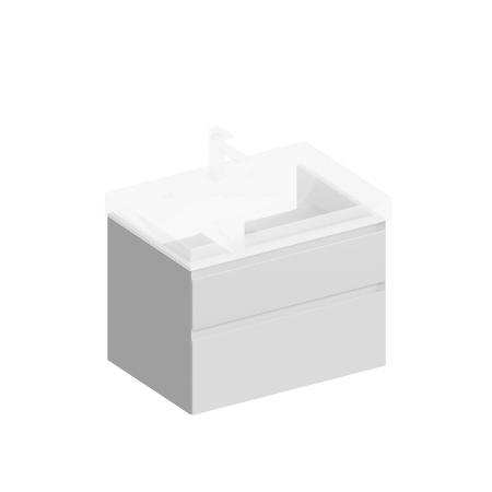 Тумба Kerama Marazzi CUBO КУБО CUB.70.2\WHT.M подвесная с ящиками 70, белая матовая