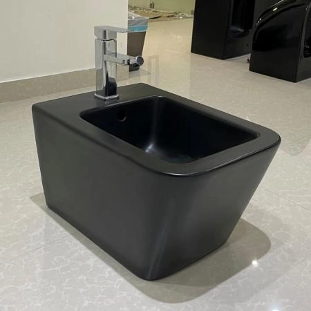 Биде Ceramalux NS5370MB подвесное, черный матовый 520x360x300