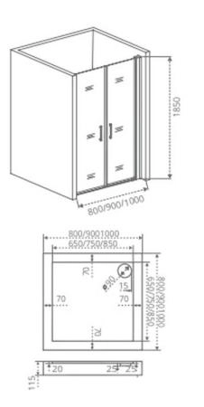Душевая дверь GOOD DOOR FANTASY SD-100-С-CH 100 прозрачное