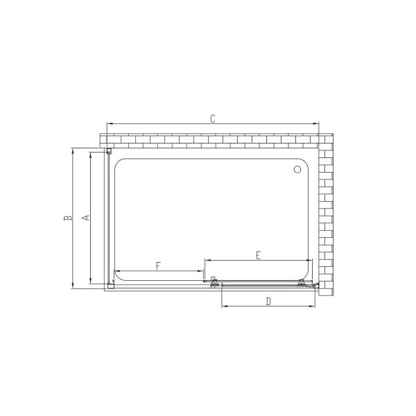 Душевой уголок Vincea Alpha VSR-3AL8011CLG, 1100*800, брашированное золото, стекло прозрачное