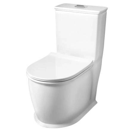 Унитаз Grossman GR-4492S Retro (670*350*825) МОНОБЛОК напольный Безободковый с тонкой крышкой