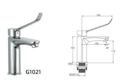 Смеситель Gappo G1021 для раковины хром