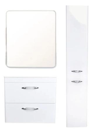 Тумба подвесная Style Line Каре 70 (2 ящ.) Люкс белая, PLUS