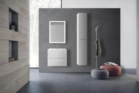 Тумба под раковину Vincea Mia 600 подвесная, 2 выкатных ящика soft close, G.White