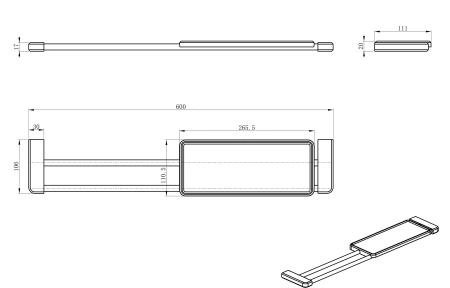Раздвижная полка WONZON & WOGHAND, Хром (WW-V3701-CR)