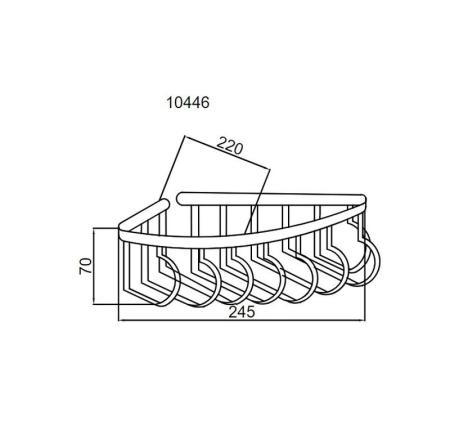 Угловая Полка Boheme (металл) BRILLANTE 10446