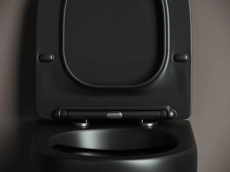 Подвесной унитаз Metropol Rimless черный матовый