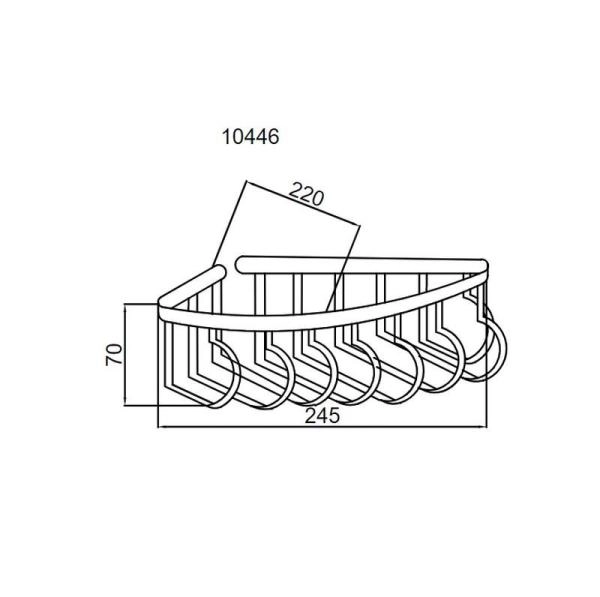 Угловая Полка Boheme (металл) BRILLANTE 10446