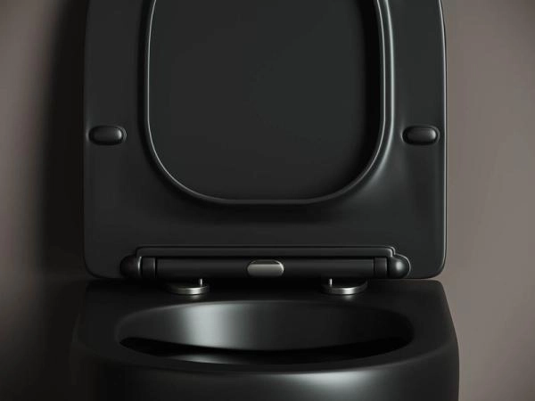 Подвесной унитаз Metropol Rimless черный матовый