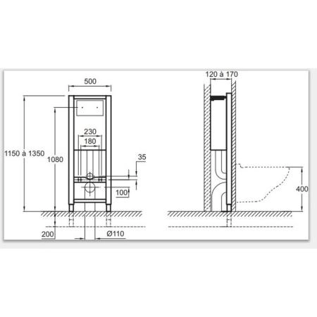 Инсталляция Jacob Delafon E5504-NF для унитаза