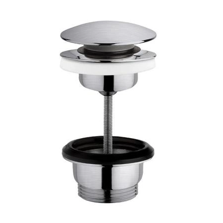 Cisal Xion Донный клапан для раковины 63мм., 1"1/4, Click-clack, цвет: нержавеющая сталь