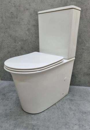 Унитаз Ceramalux 1223A напольный безбодковый с бачком ( GEBERIT ) сиденье микролифт, белый