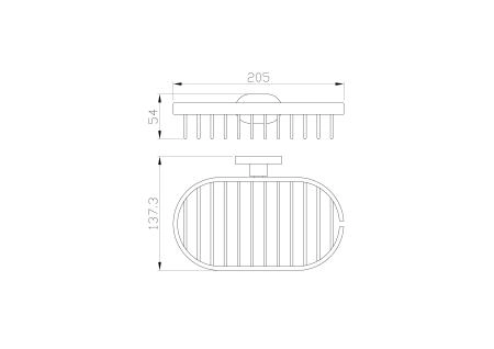 Мыльница с держателем WONZON & WOGHAND FIRST, Глянцевое золото (WW-8424-LG)