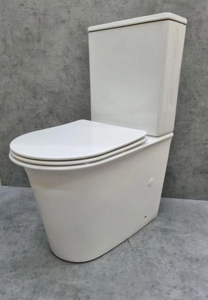 Унитаз Ceramalux 1223A напольный безбодковый с бачком ( GEBERIT ) сиденье микролифт, белый