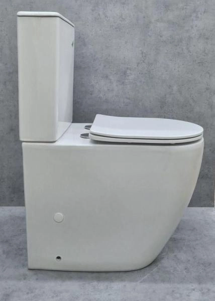 Унитаз Ceramalux 1289A напольный безбодковый с бачком ( GEBERIT ) сиденье микролифт, белый