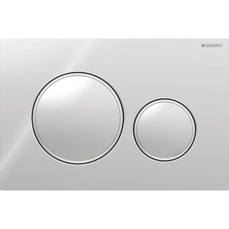Geberit Sigma20 Клавиша для двойного смыва, круглая, цвет: хром/матовый хром